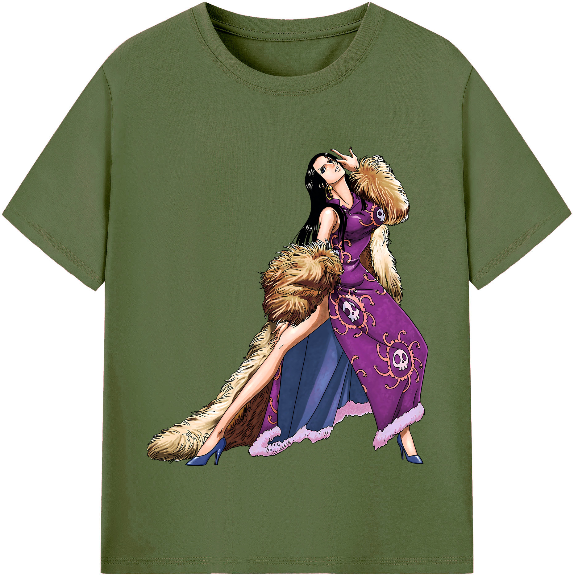 ワンピース ボア・ハンコック ONE PIECE Boa·Hancock 綿100％半袖Tシャツ（フロントプリント）